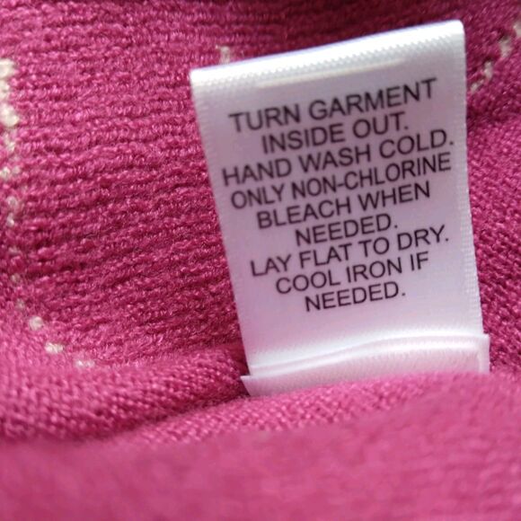 Versona Sweater Pink White Daisy Lightweight Barbiecore Feminine Womens Medium - Picture 7 of 10